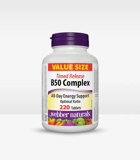 Webber Naturals Vitamin B50 Complex, Timed Release 220 Tablets