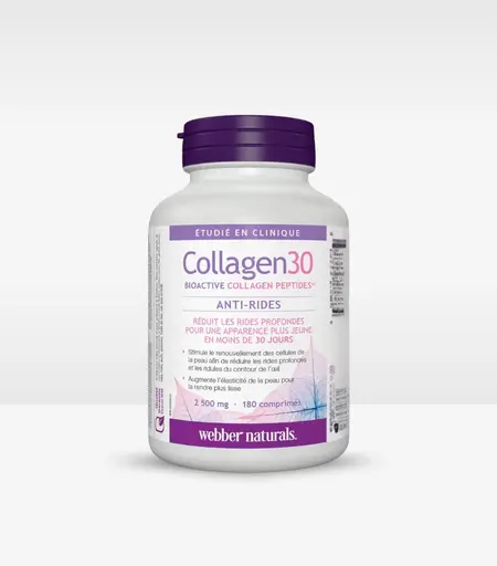 Webber Naturals Collagen30 Anti-Rides 2,500mg of Bioactive Collagen Peptides 180 Tablets