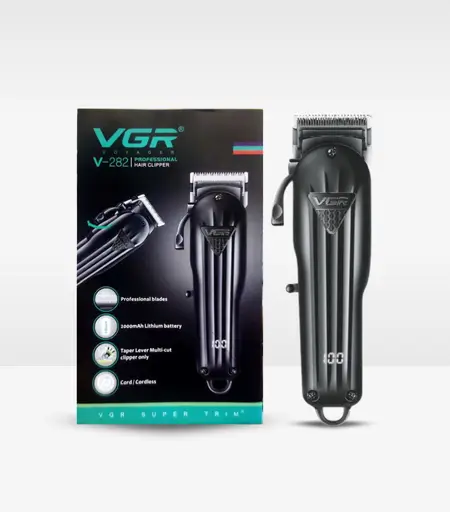 VGR V-282 Salon Series Professional Digital Display Cordless Hair Clipper