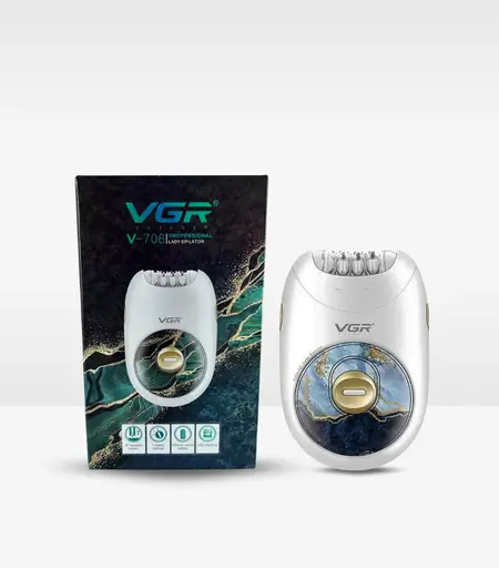 VGR V-706 Professional Women Epilator with 18 Tweezers