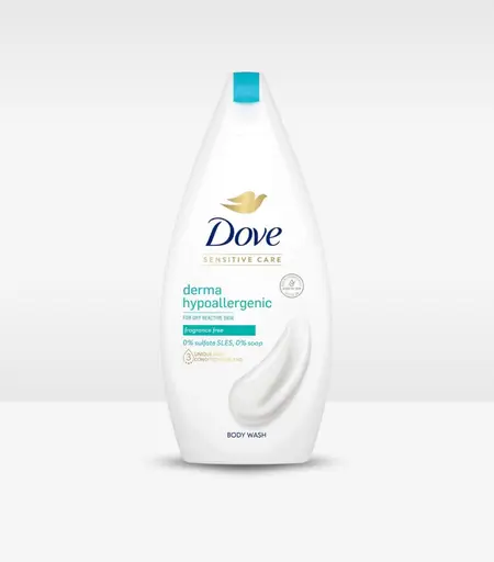 Dove Derma Hypoallergenic Fragrance Free Body Wash 450ml for Sensitive Skin Sri Lanka