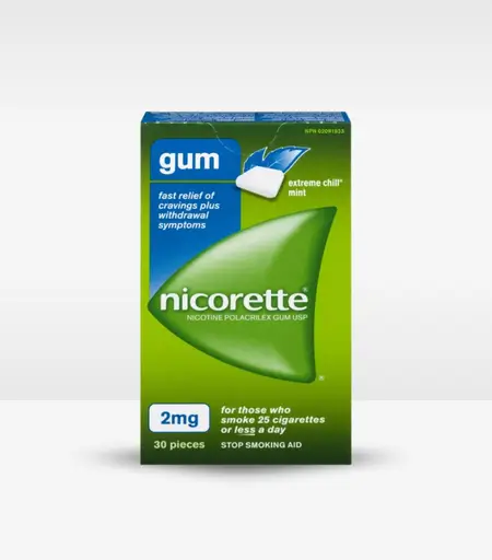Nicorette Extreme Chill Mint Nicotine Gum 30pcs - Helps Quit Smoking