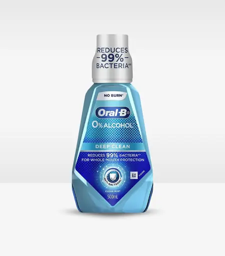 Oral-B 0% Alcohol Deep Clean Mint Mouthwash 500ml