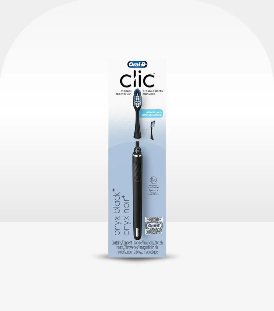 Oral-B Clic Toothbrush with 2 Brush Heads and Magnetic Holder