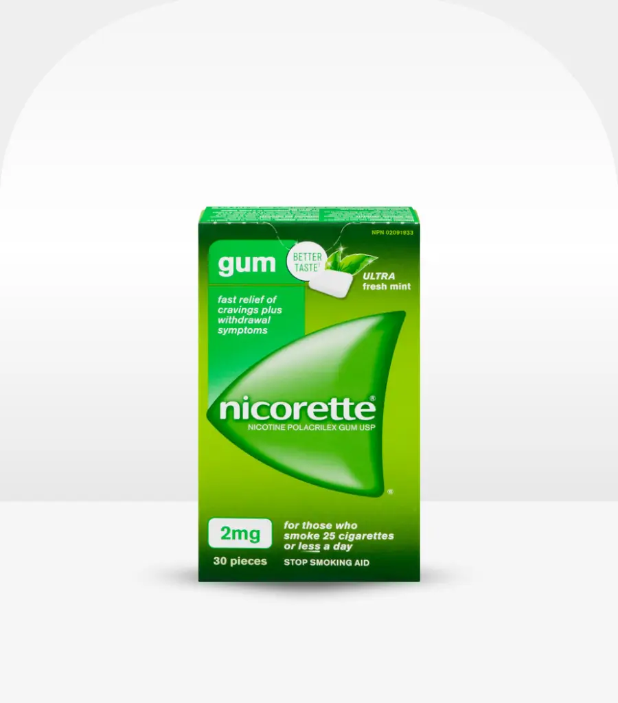 Nicorette Ultra Fresh Mint Nicotine Gum 30pcs - Helps Quit Smoking