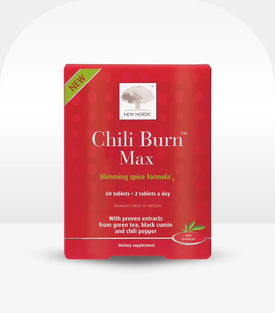 New Nordic Chili Burn Max Herbal Supplement for Metabolism Support 60 Vegan Tablets 