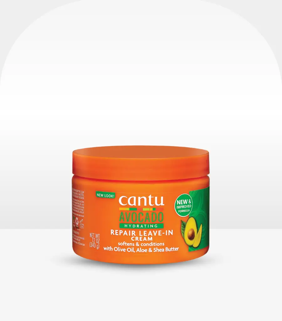 Cantu Avocado Hydrating Repair Leave-In Cream 340g – Moisturizing Leave-In Conditioner for Curly Hair
