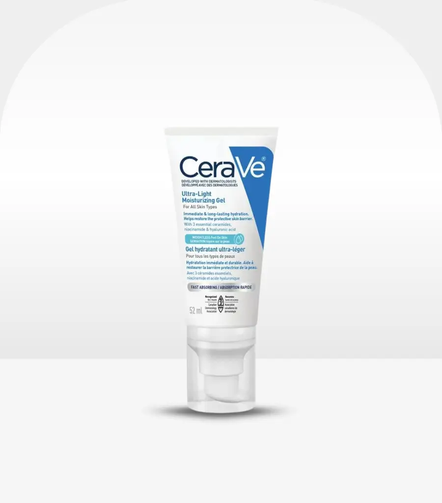 CeraVe Ultra-Light Gel Moisturizer 52ml – Lightweight Moisturizer for All Skin Types