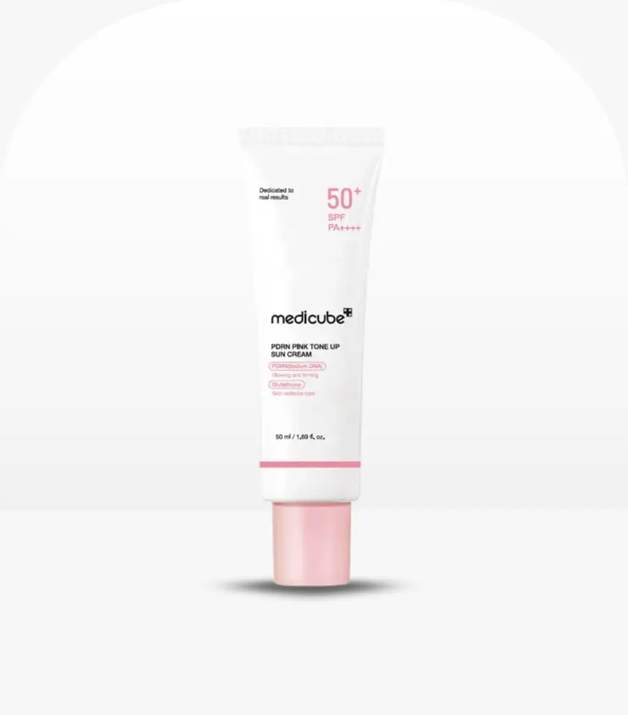 Medicube PDRN Pink Tone Up Sun Cream SPF50+ PA++++ – Brightening & Hydrating Sunscreen in Sri Lanka