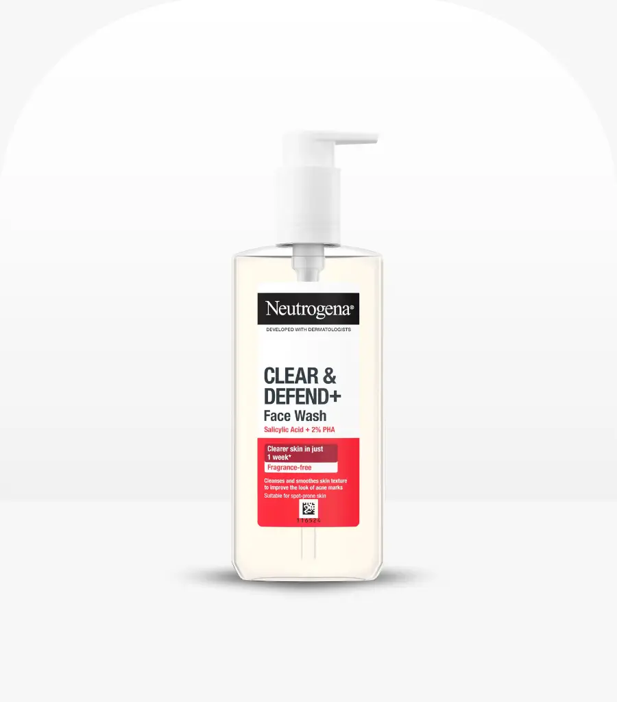 Neutrogena Clear & Defend 2% Salicylic Acid Face Wash 200ml