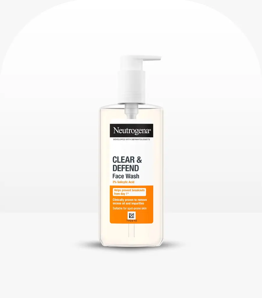 Neutrogena Clear & Defend Facial Wash 200ml – Oil-Free Acne Cleanser Sri Lanka