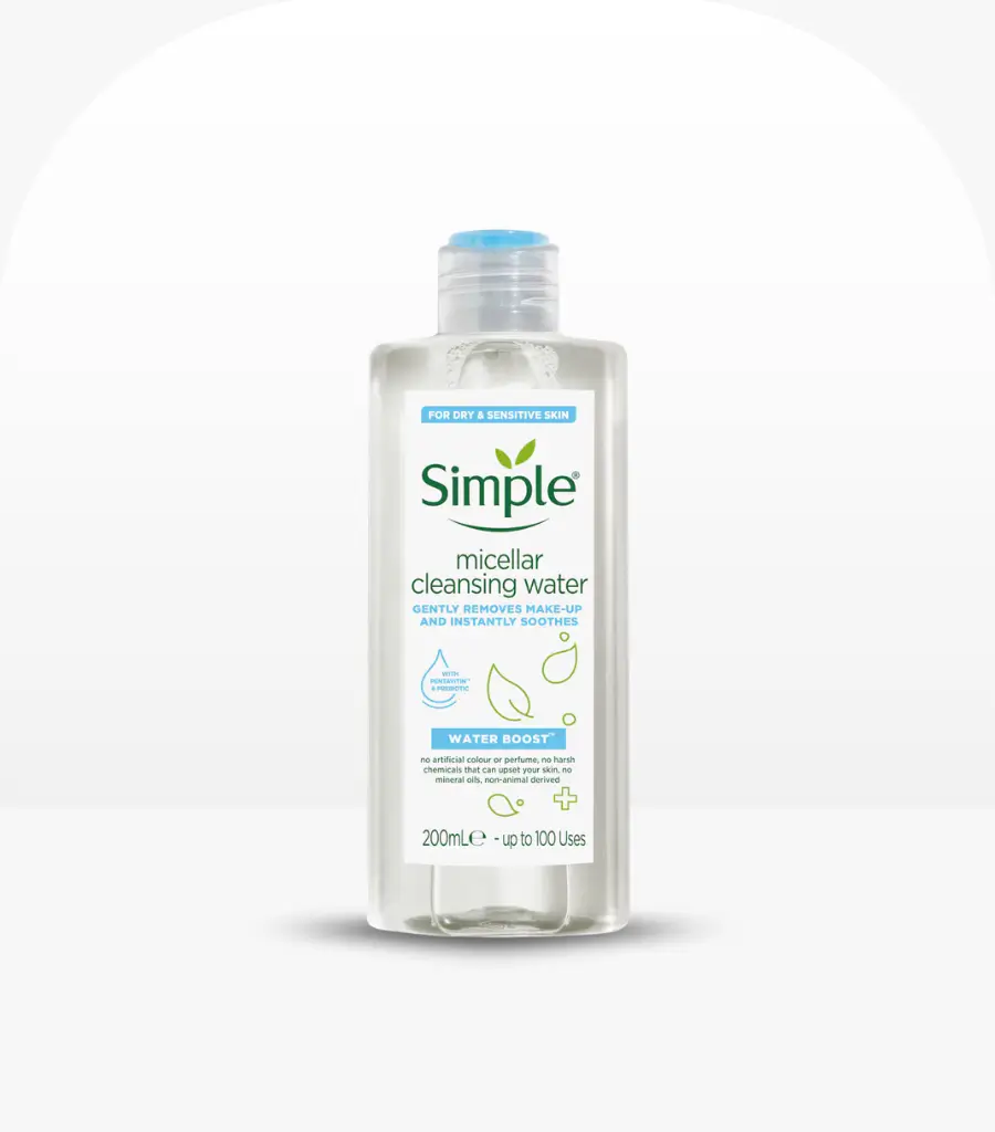 Simple Water Boost Micellar Cleansing Water 200ml – Gentle Makeup Remover for Sensitive Skin