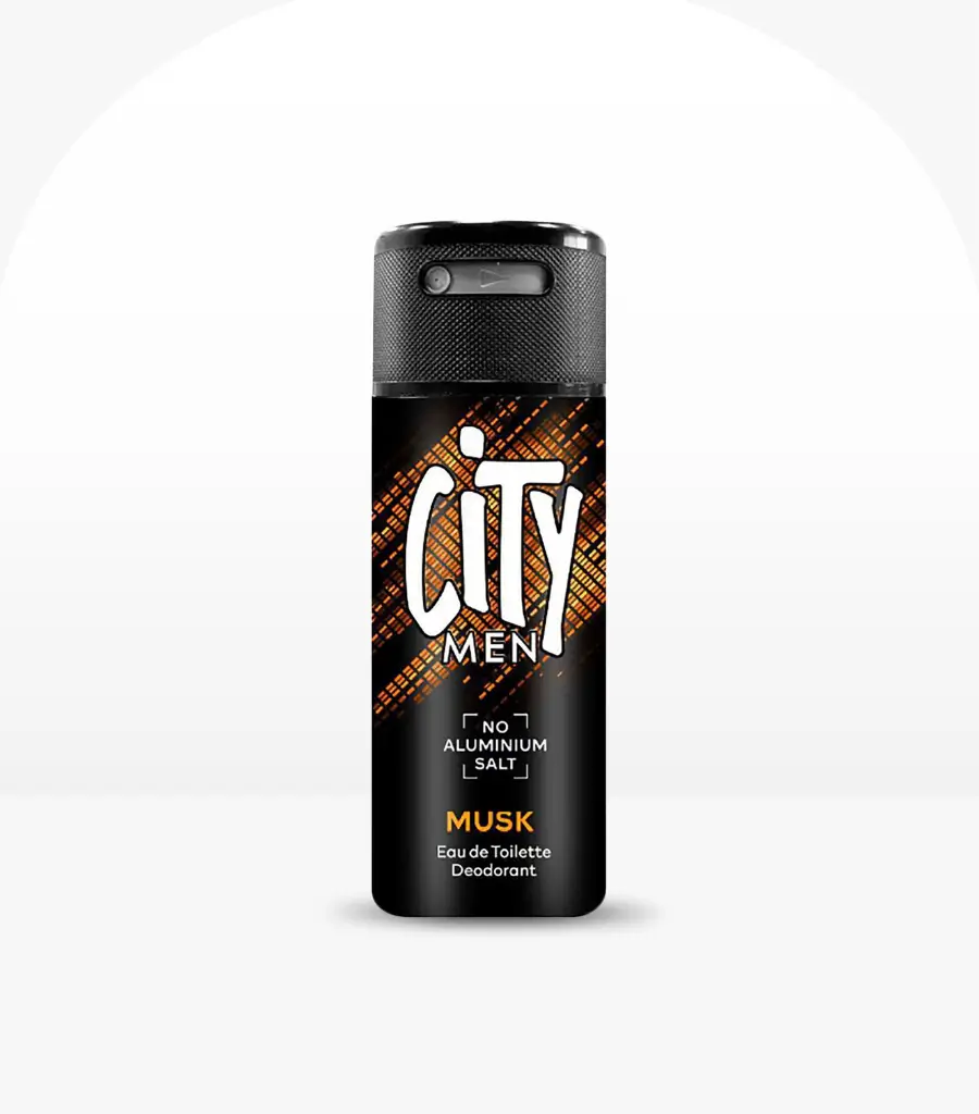 City Men Musk Eau De Toilette Deodorant Spray 150ml