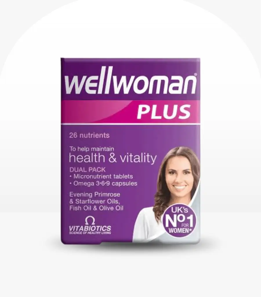 Wellwoman Plus Omega 3 6 9 Over 30 Nutrients 56 Tablets pack shot image