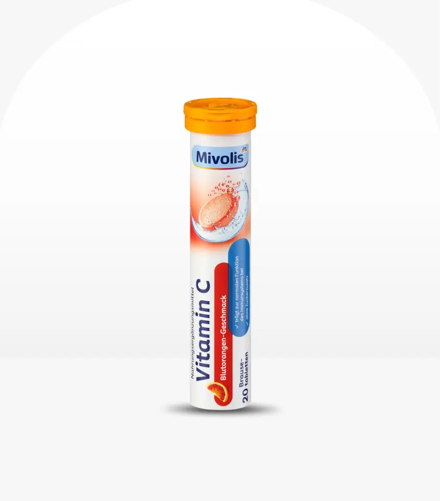 Mivolis Vitamin C Brausetabletten-Blutorangen - 20 Tablets