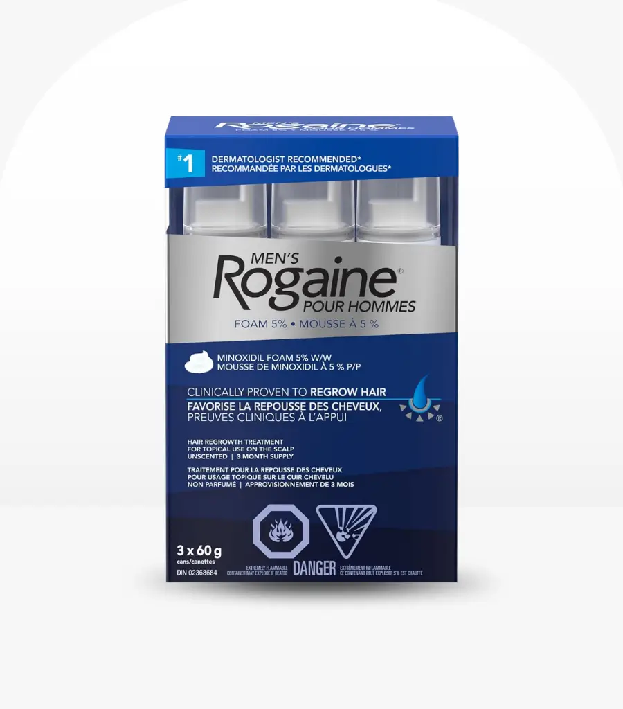 Rogaine Men's 5% Mousse A5% Minoxidil Foam 3X60g