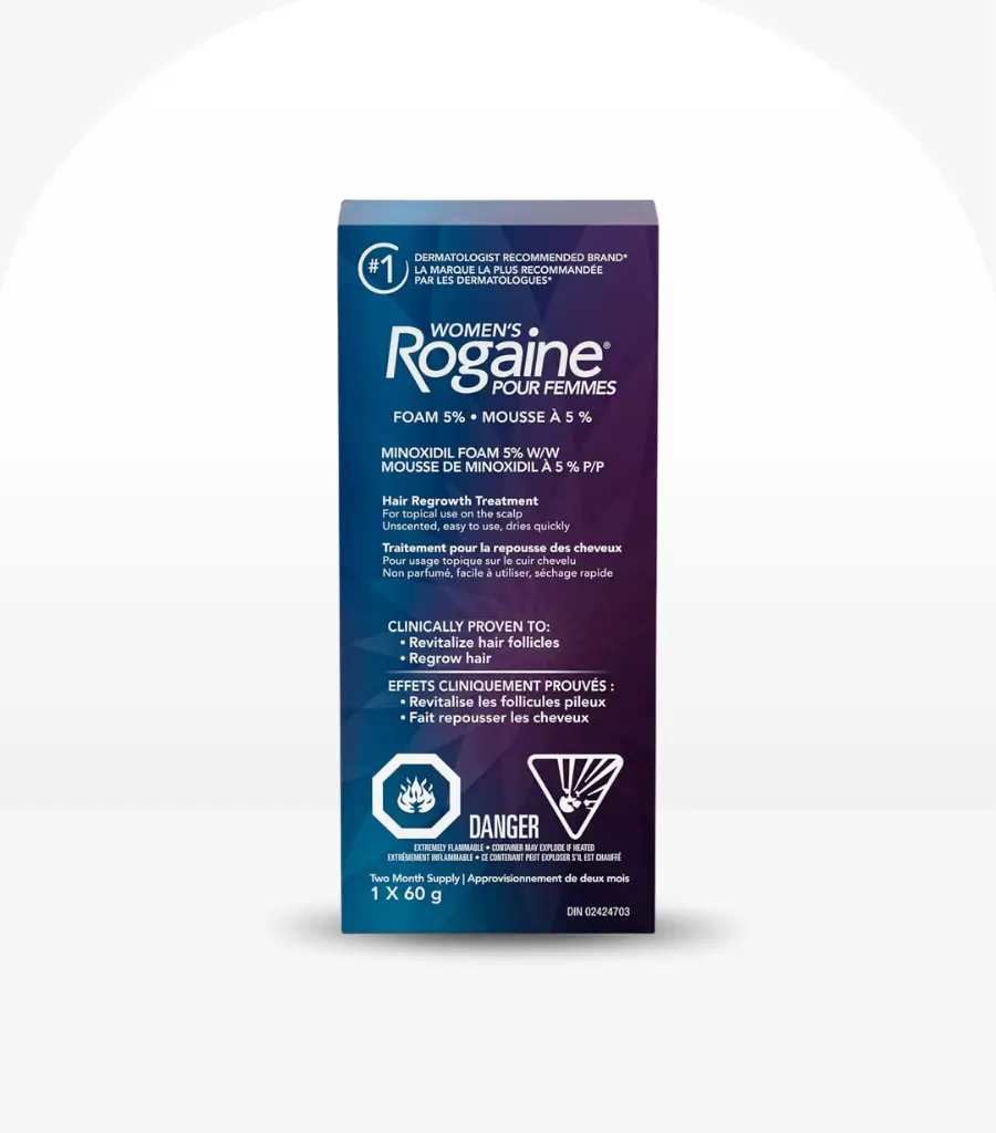 Rogaine Women's Hair Loss and Thinning Treatment 5% Minoxidil Foam 60g