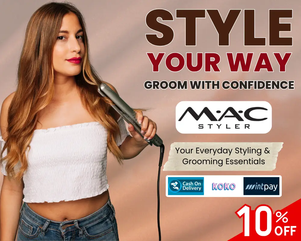 MAC Styler hair styling tools and men's grooming essentials mobile banner for Watsans.lk Sri Lanka
